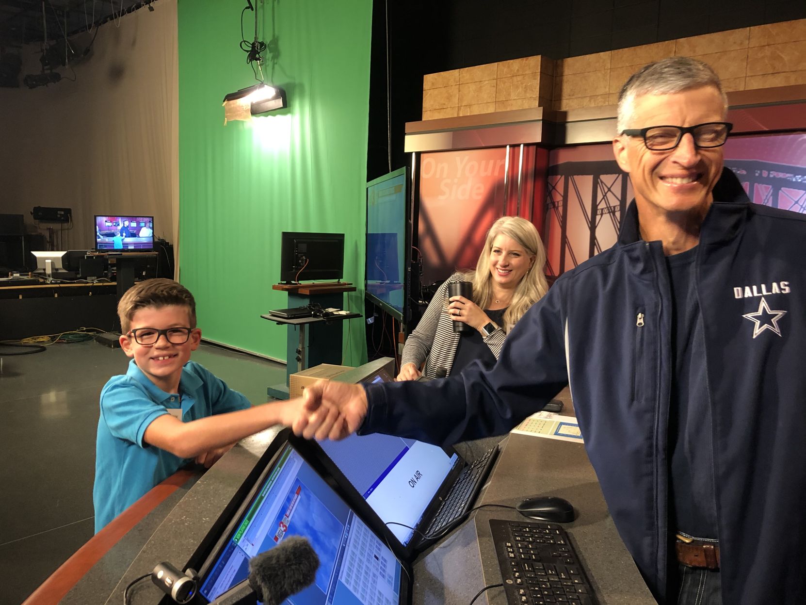 Joe Haynes and young weather watcher